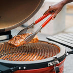 Kamado Joe® Krafted™ Stainless Steel BBQ Tongs – 18" Heavy-Duty Grill Tongs with Locking Mechanism, Grooved Grip, Dishwasher Safe