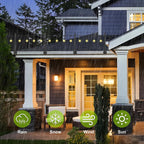 Suchtale 8-Pack String Light Poles, 1.3 FT Fence Mount Posts, Black | Wall-Mount Brackets Secure To Fences, Deck Rails Or Wood Posts. Clips Hold String Lights For Patios, Gardens And Parties.
