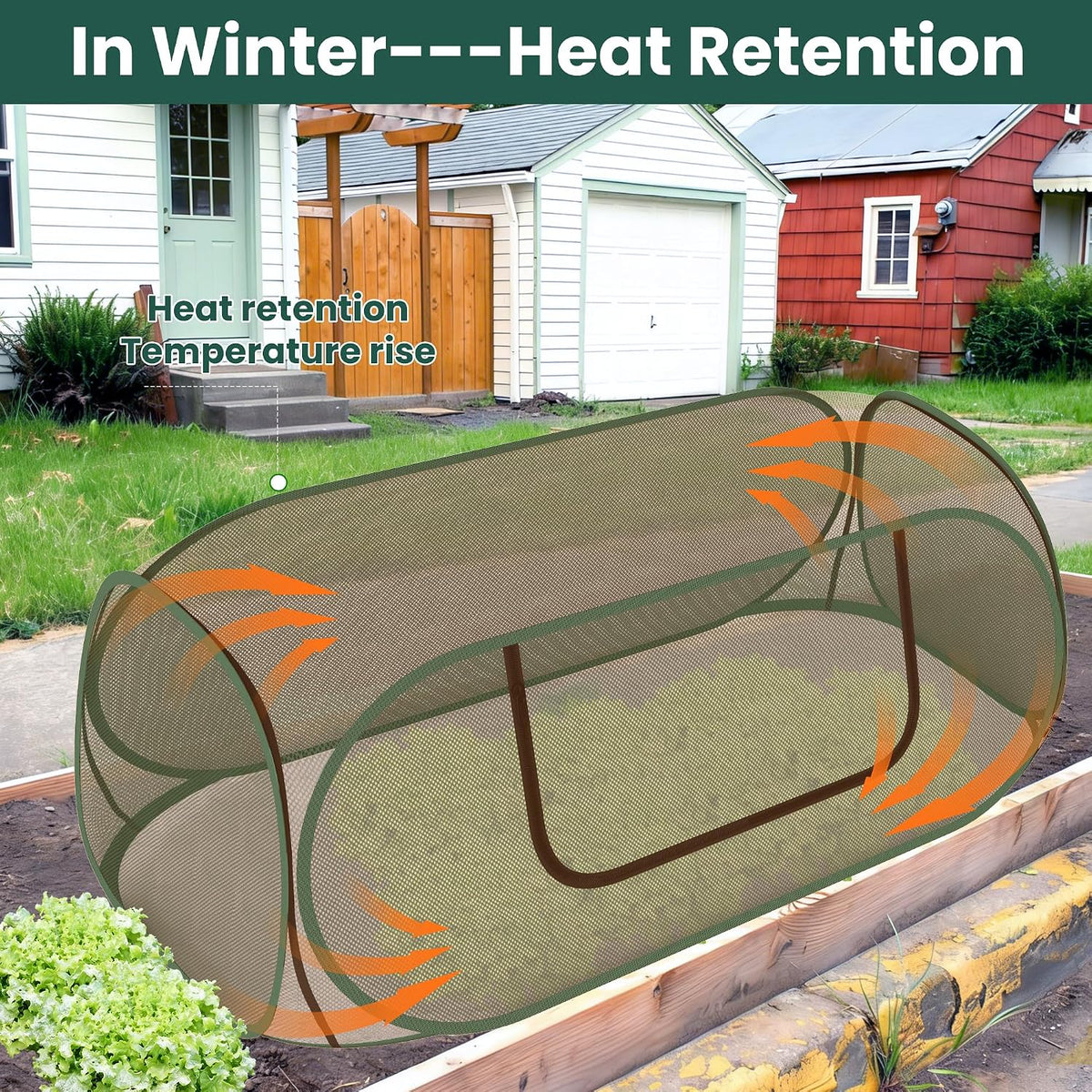raised garden bed covers, 45 x 22 x shown in use