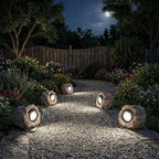 Solar Rock Lights, 4 Pack Solar Powered Waterproof LED Spotlights Decorative for Outdoor Garden, Pathway, Walkway, Yard, Landscape, Patio (Cool White)