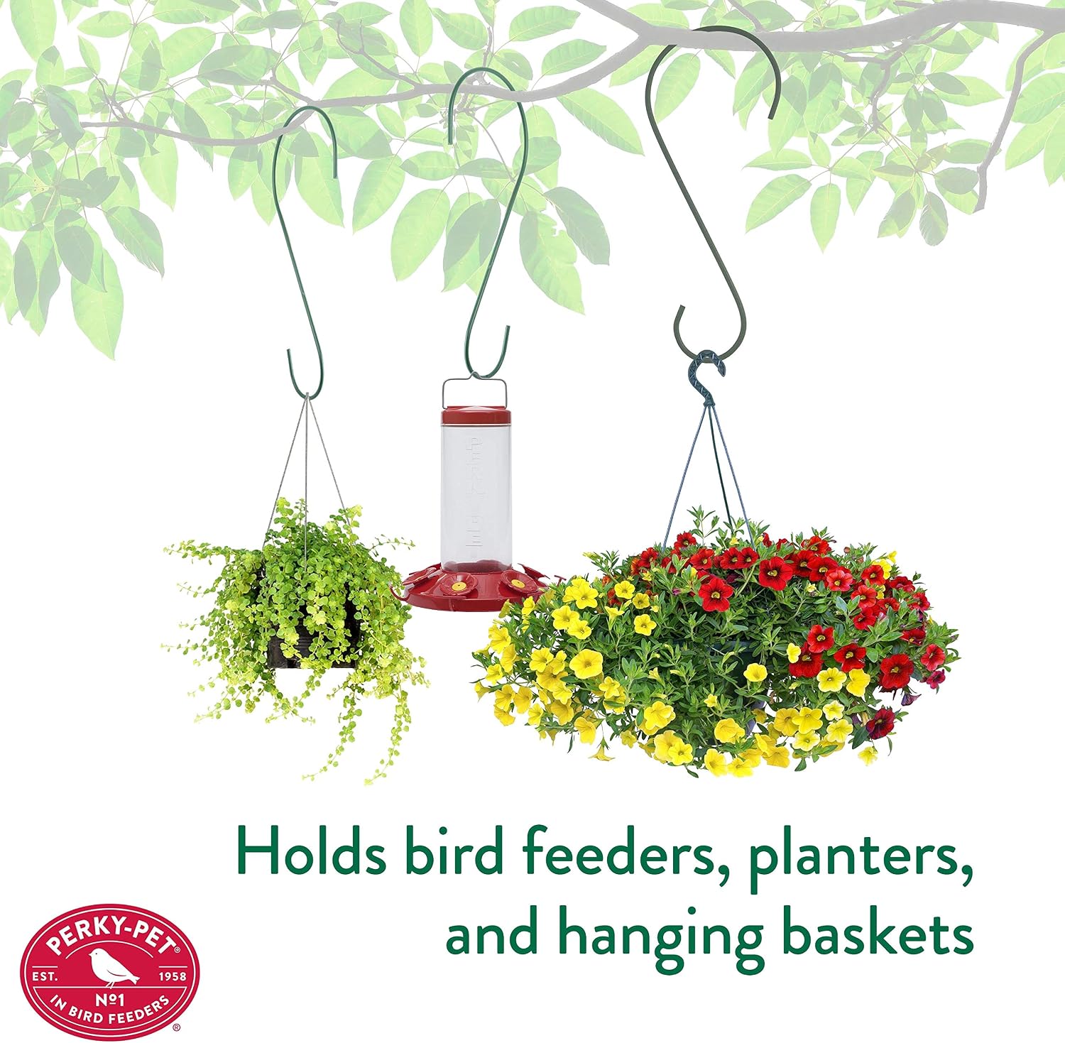 Perky-Pet 67AK Metal Hook for Bird Feeders, 12-Inch 3-Pack