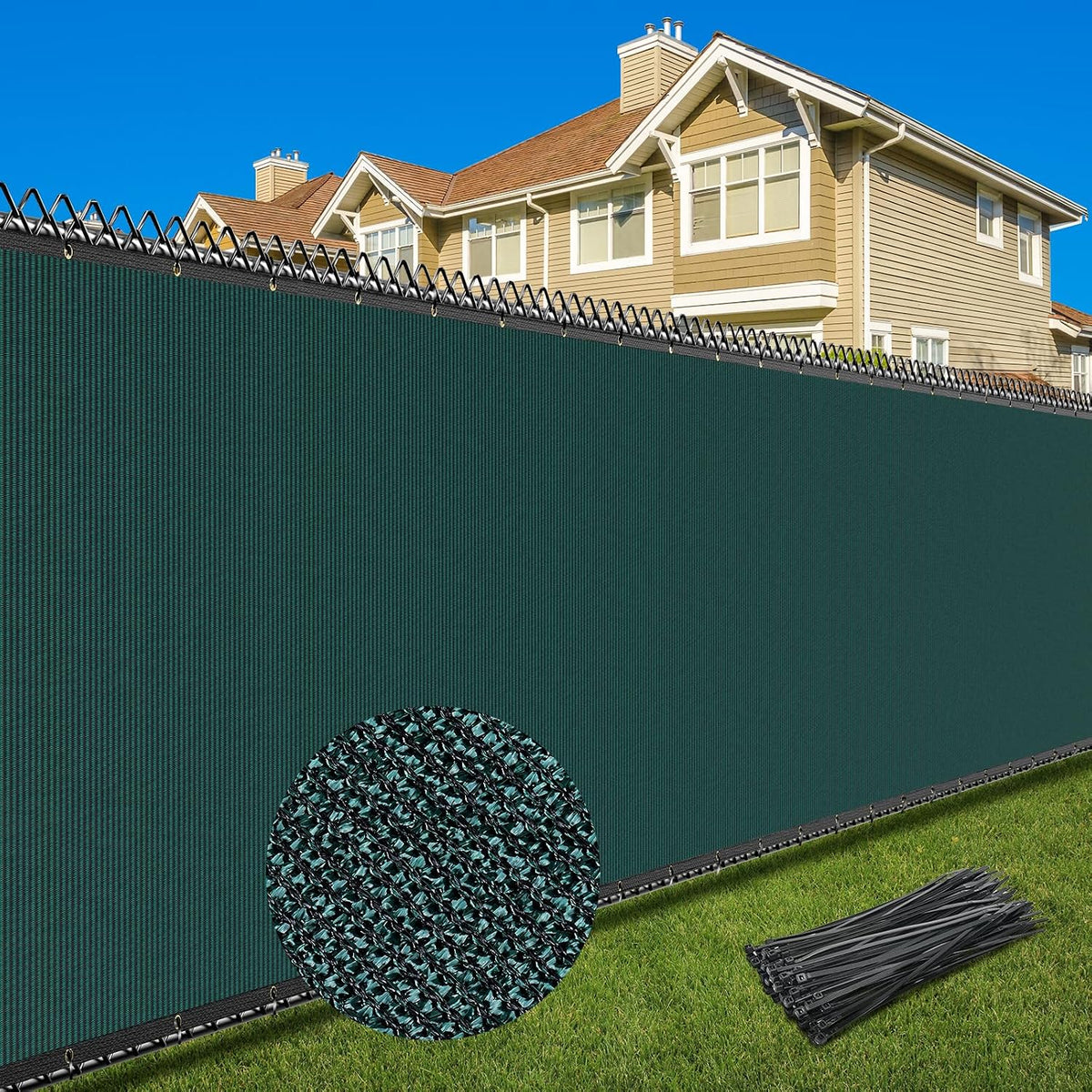 privacy fence screen 170gsm 6x50 ft heavy duty, main product view