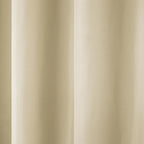TOWN & COUNTRY BASICS Cabana Solid Heavyweight Indoor Outdoor Curtains, Light Filtering Opacity with Grommet Top, Water Repellent, 2-Pack Set, 54"x84", Natural