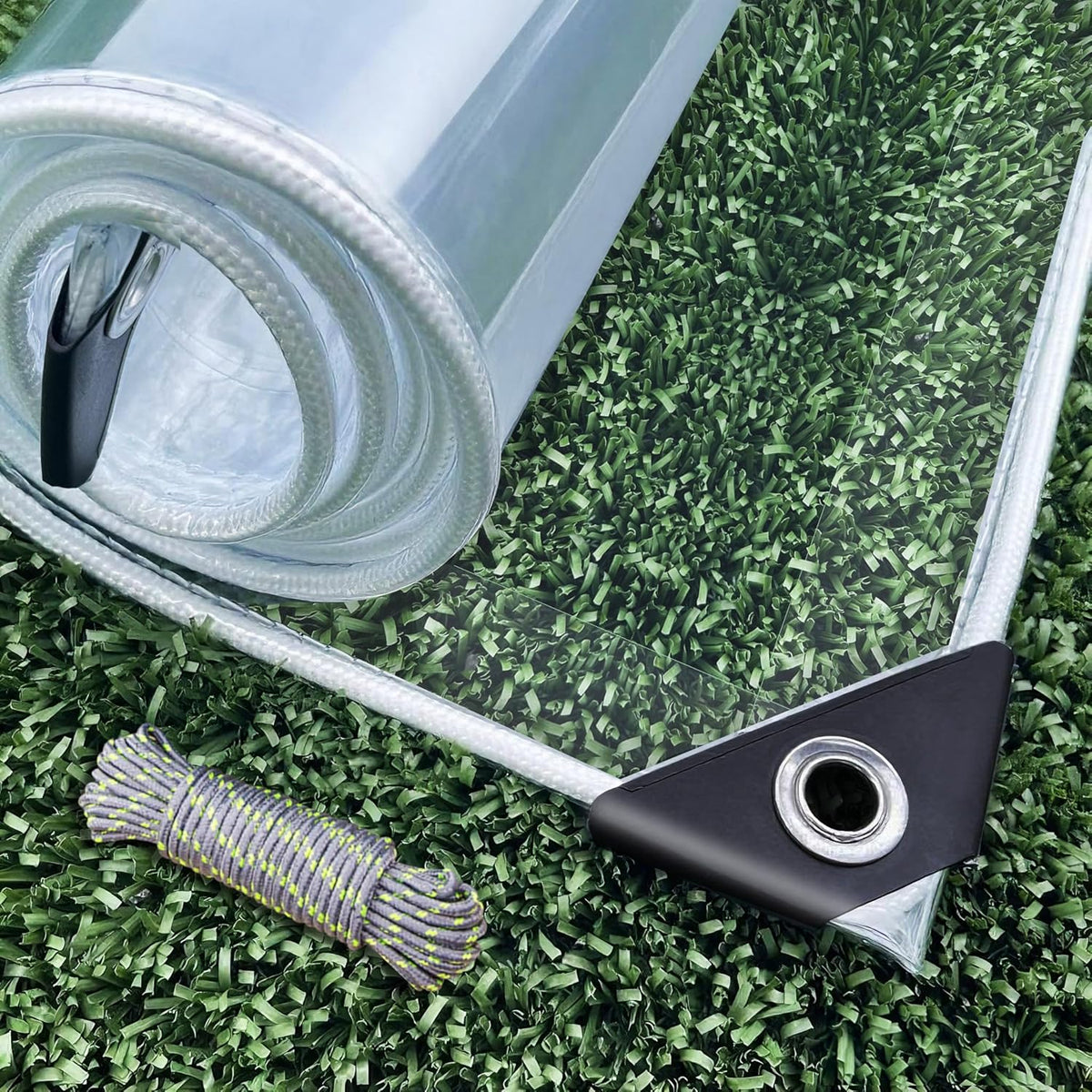 dulepax clear tarp heavy duty with grommets 4x10, main product view
