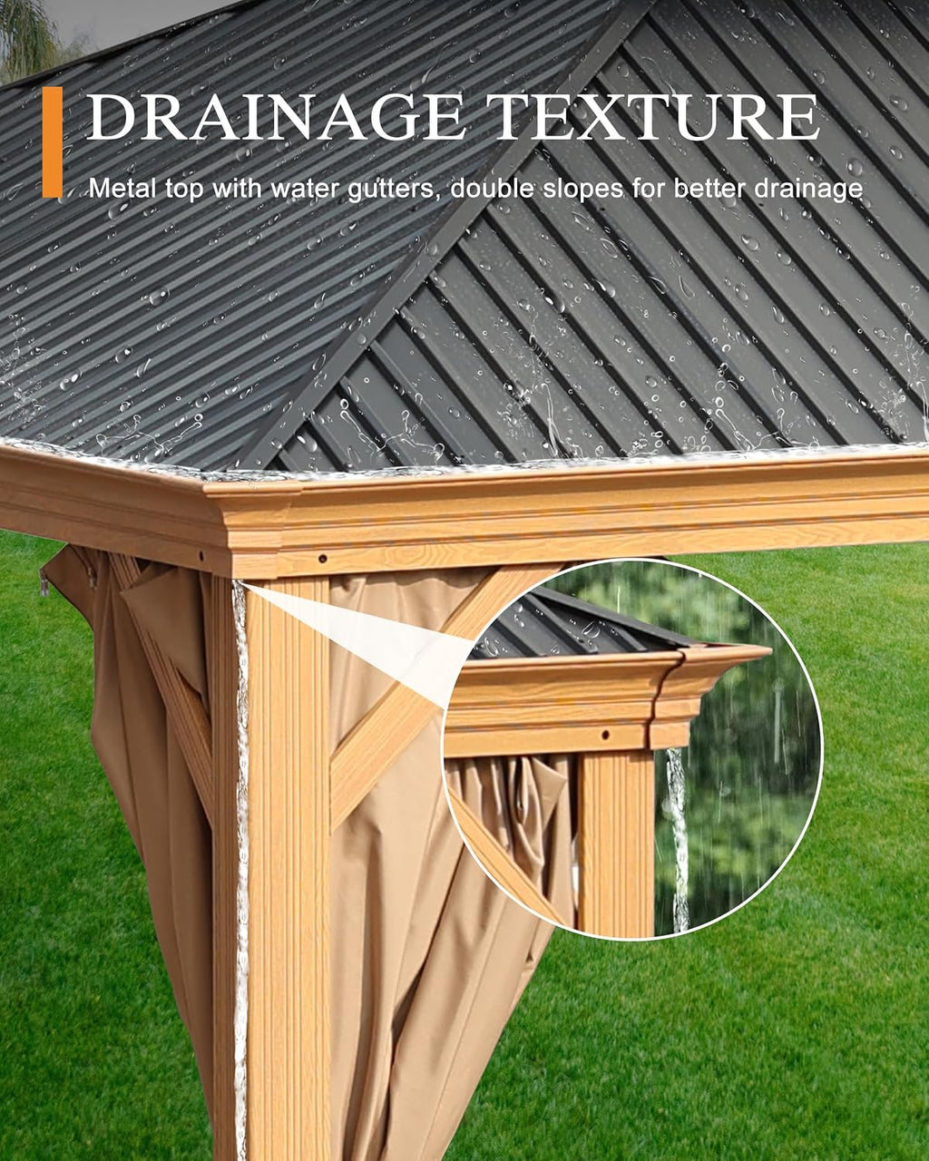 bps 12' x 16' hardtop gazebo outdoor aluminum, package contents