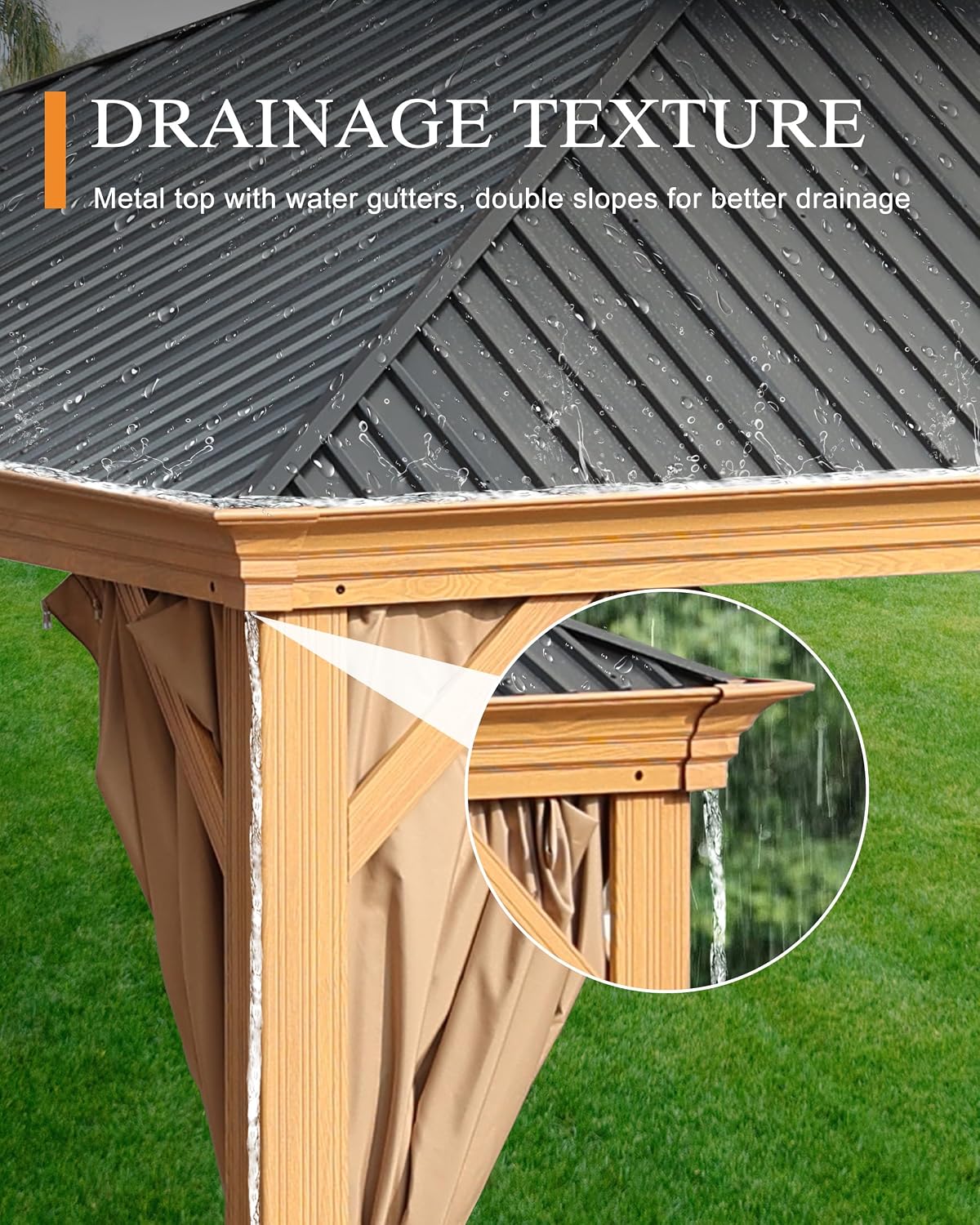 bps 12' x 16' hardtop gazebo outdoor aluminum, package contents