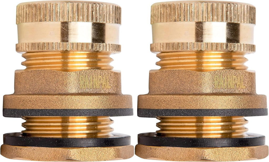 Brass Rain Barrel/Bucket Drain Port Kit (RBD020-2Pack)