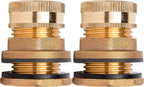 Brass Rain Barrel/Bucket Drain Port Kit (RBD020-2Pack)