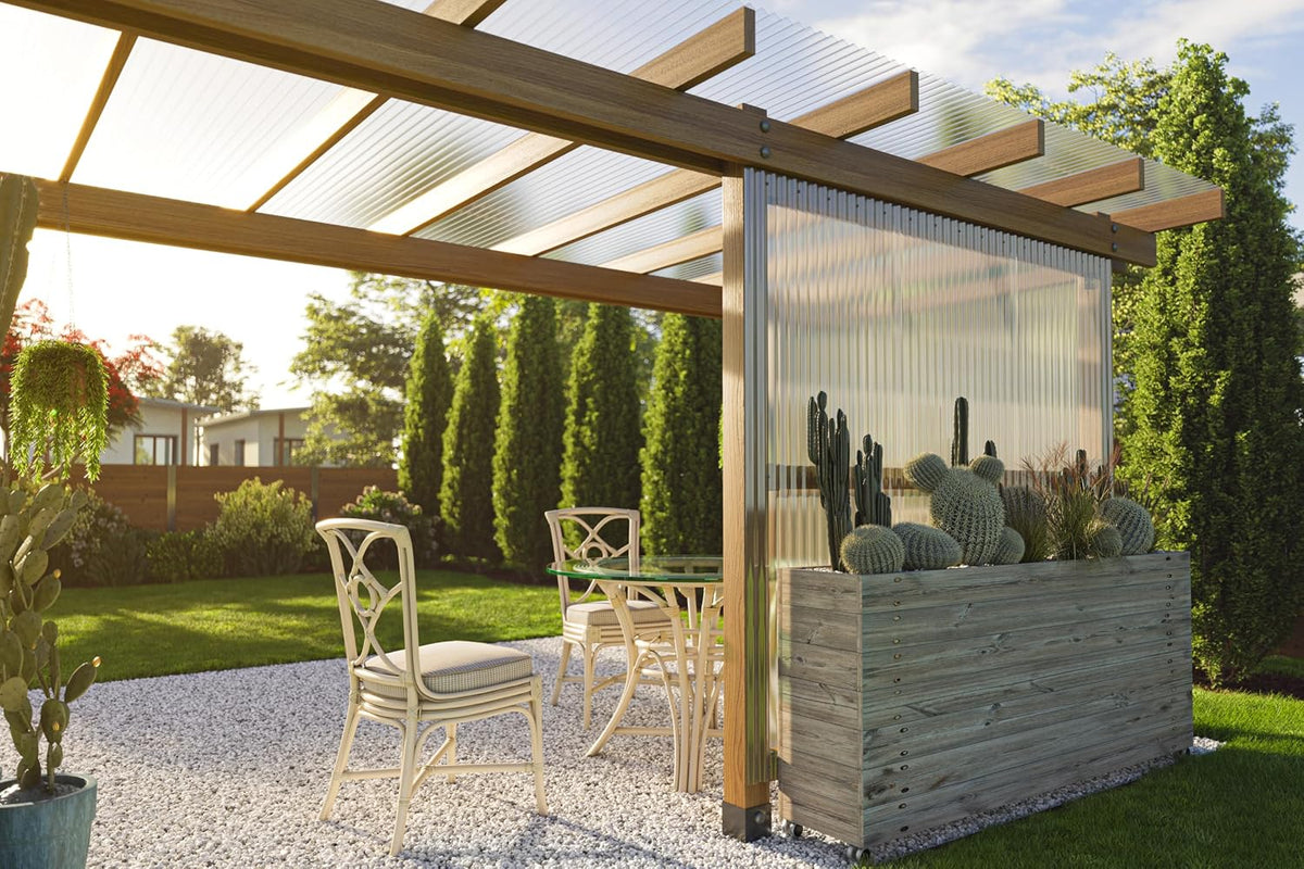 clear polycarbonate roofing panels 72" l x 21", package contents