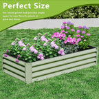 2PCS 4x2x1FT Galvanized Raised Garden Bed, Galvanized Planter Raised Garden Boxes Outdoor, Large Metal Raised Garden Beds for Vegetables-Green