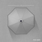 Best Choice Products 10ft Solar LED Offset Cantilever Hanging Market Patio Umbrella, Smooth 360° Rotation, 8 Sturdy Ribs, Easy Adjustment - Fog Gray