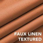 H.VERSAILTEX Halloween Curtains 100% Blackout Curtains for Bedroom Thermal Insulated Linen Textured Drapes Heat and Full Light Blocking Drapes Living Room Curtains 2 Panel Sets, Orange, 52x84 Inch