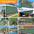 Artpuch Outdoor Pergola Shade Cover 9' X 10' Sun Shade Cloth with Grommets, 90% UV Protection Canopy Patio Privacy Screen (Customized Available) GN107, Green