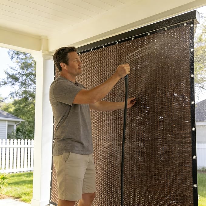 EMERIT 90% Shade Cloth Sun Shade Fabric Privacy Screen Shade Cover for Patio Garden Pergola Shade Cover Canopy with Gromments