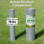 Amagabeli Hardware Cloth 1/2 inch 48 in x 50 ft True 19 Gauge Chicken Wire Double Galvanized Welded Wire Fencing Mesh Roll Garden Plant Support Poultry Netting Rabbit Cage Snake Gopher Fence