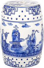 Safavieh Ocean Jewel Chinoiserie Ceramic Decorative Garden Stool, Blue