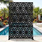 71" h freestanding metal privacy fences for outside, main product view
