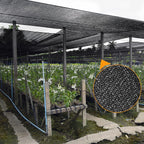 tuparka 90% black shade cloth 10ft x 20ft, side view