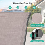 Patio Chairs Set of 4, Easily Set Up Stackable Outdoor Dining Chairs with High Back and Wide Seat, All Weather Breathable Outdoor Chairs Set of 4 with Metal Frame for Backyard Deck Pool, Brown
