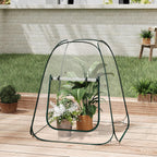 woltu small greenhouse plastic garden greenhouse outdoor greenhouse, side view