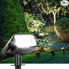 Solar Spot Lights Outdoor Waterproof 10 Pack IP65, 63 LED 3 Lighting Modes Spotlights for Yard Garden House Garage Pathway