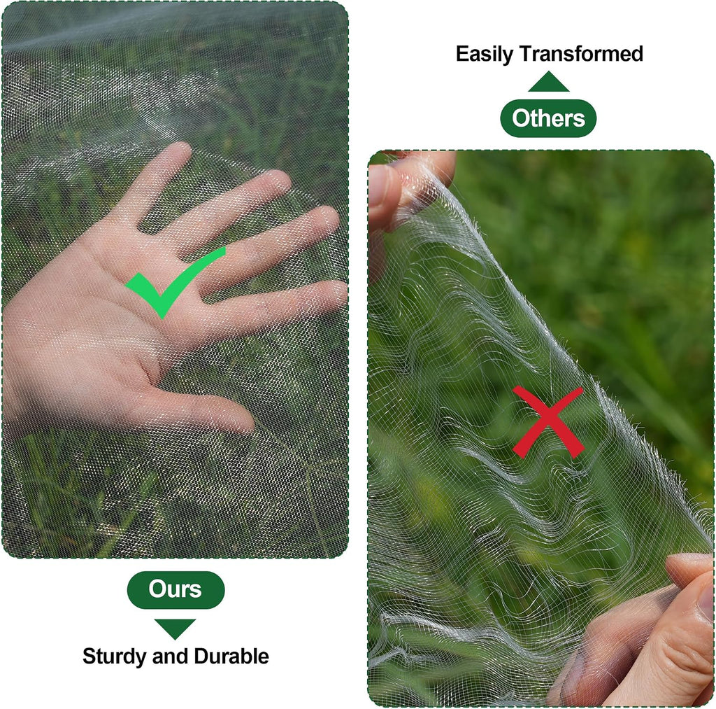 10 * 50ft ultra fine garden mesh netting showing dimensions