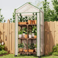 wooden white greenhouse with wheels - portable mini, main product view