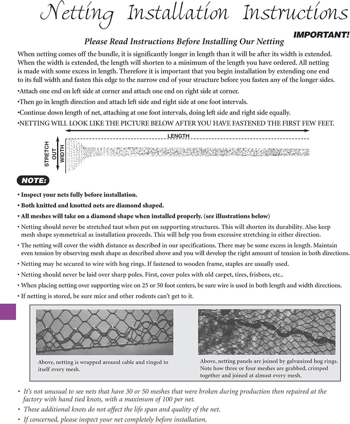 aviary netting heavy knotted 2 inch poultry net shown in use