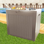 37 Gallon Outdoor Deck Box, Lockable Waterproof Outdoor Storage Boxes For Garden Tools,Indoor Cushions,Accessories Outside Storage Resin Weatherproof Container(Grey)
