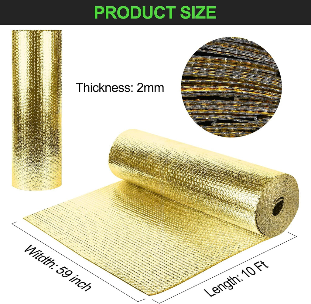 reflective insulation roll 59inch x 10ft double bubble, close-up detail