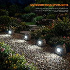 solar rock lights outdoor – 2 pack waterproof, package contents