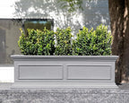 Veradek Brixton Window Box Plastic Planter - Large Rectangular Planter for Outdoor Balcony/Windowsill | Crack-Resistant All-Weather | Classic Estate Design for Flowers, Herbs, Succulents