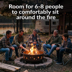 sunnydaze cosmic 42" large fire pit for outside shown in use