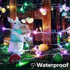 Joomer Easter String Lights 33FT 100LED String Lights | with 8 Modes Timer Connectable Waterproof Plug in Indoor Outdoor, Pastel Fairy light for Easter Decorations
