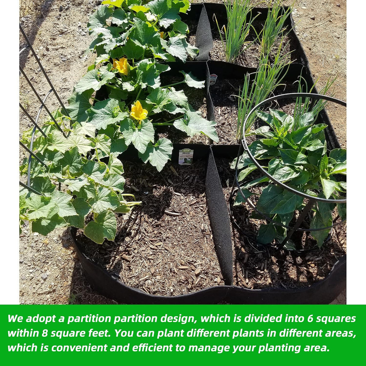 cjgq fabric raised garden bed 4x2x1ft garden grow, package contents