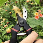 gonicc 8" Professional Premium Bypass Titanium Pruning Shears(GPPS-1003) | Titanium coated SK5 steel blade, Ergonomic non-slip handle, Sap groove anti-stick design, Cuts up to 3/4" branches
