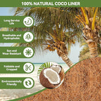 2Pcs Trough Coco Liner 24" Coco Coir Liners for Planters, Liners for Window Boxes Liners, Wall Basket Planters, Railing Hanging Baskets, Garden Planter Baskets