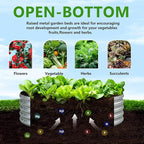3PCS 3x3x1FT Galvanized Raised Garden Bed Kit,Vegetable Boxes-Round Metal Flower Box,Large Planter Raised Beds Outdoor Garden for Planting,Fruit,Herb-Silver