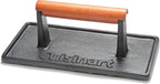 Cuisinart CGPR-221, Cast Iron Grill Press (Wood Handle) & CMD-108 Melting Dome, 9",Stainless steel