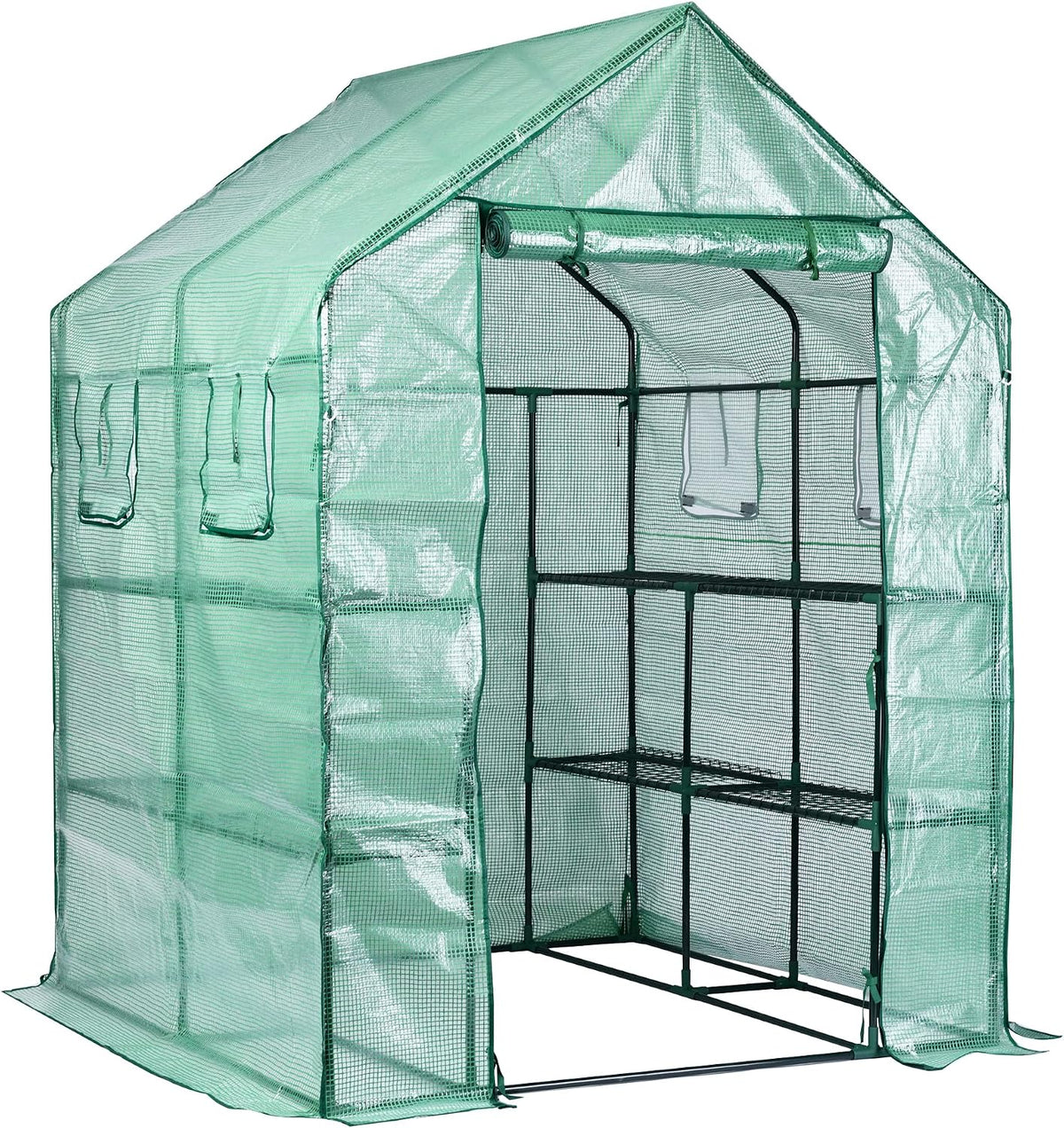 garden elements plastic indoor/outdoor standing greenhouse, green, large, main product view