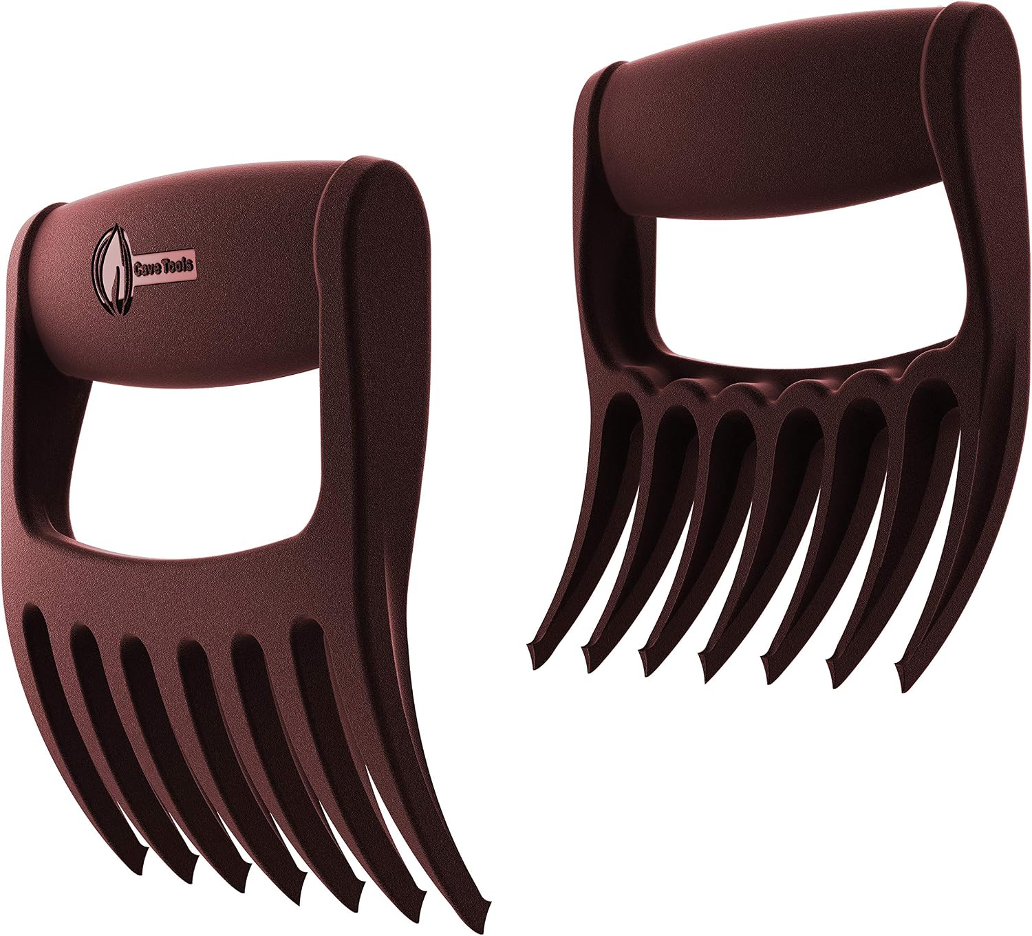Talon-Tipped Meat Claws for Shredding Pulled Pork, Chicken, Turkey, and Beef- Handling & Carving Food - Barbecue Grill Accessories for Smoker, or Slow Cooker - Merlot