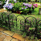 garden edging border decorative fences panel 18" w, close-up detail
