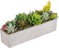 mygift faux succulent plant arrangement in 12-inch gray, main product view