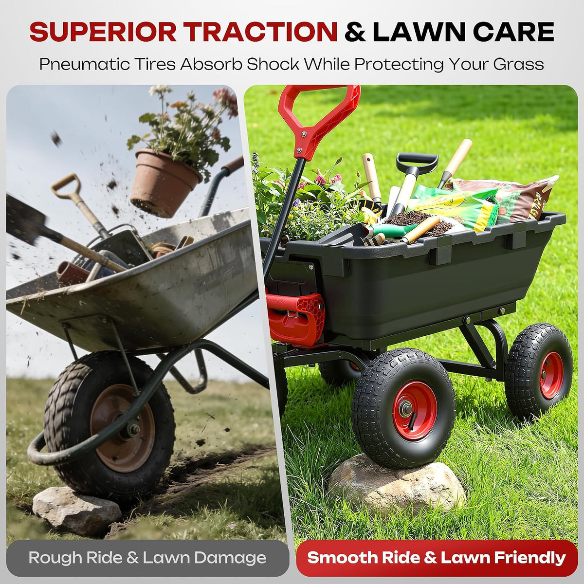 autodaya garden dump cart wagon 1000 lbs, heavy on a desk or shelf