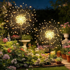 hpufkot solar garden lights outdoor,waterproof garden, 2pc 200, main product view