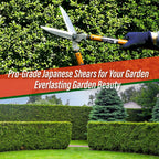 SUIZAN Hedge Shears 21.3" - Japanese Garden Clippers for Precise Trimming | Professional Shear for Pruning Hedges Bushes Shrubs Topiary Boxwood Branches Landscaping Sharp Steel Blades Gardening Tools