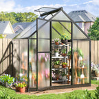airwire 4x6 ft walk-in polycarbonate greenhouse for outdoor, main product view