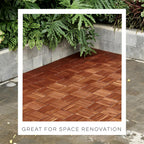 thyoi premium deck tiles, 10 pcs patio flooring, front angle view