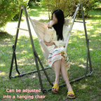 Hammock with Stand, Can Bear 350kg Adjustable Swing Holder Rack,for Outdoor Patio Travel(with Hammock)(Blue)