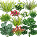 artificial plants outdoor fake greenery stems plants, main product view